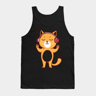 Music loving cat Tank Top